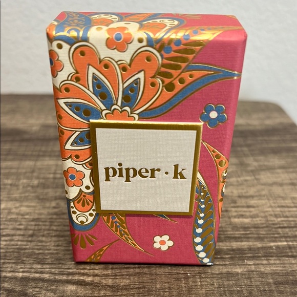 Piper K | Reconstituted Turquoise Hoop Earrings - Picture 2 of 6